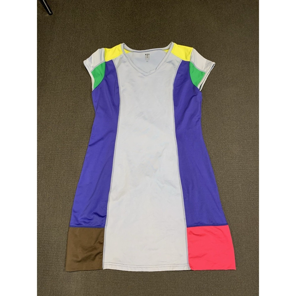 Title Nine Dress Womens Medium Color Block Gidget Athletic Athleisure Stretch